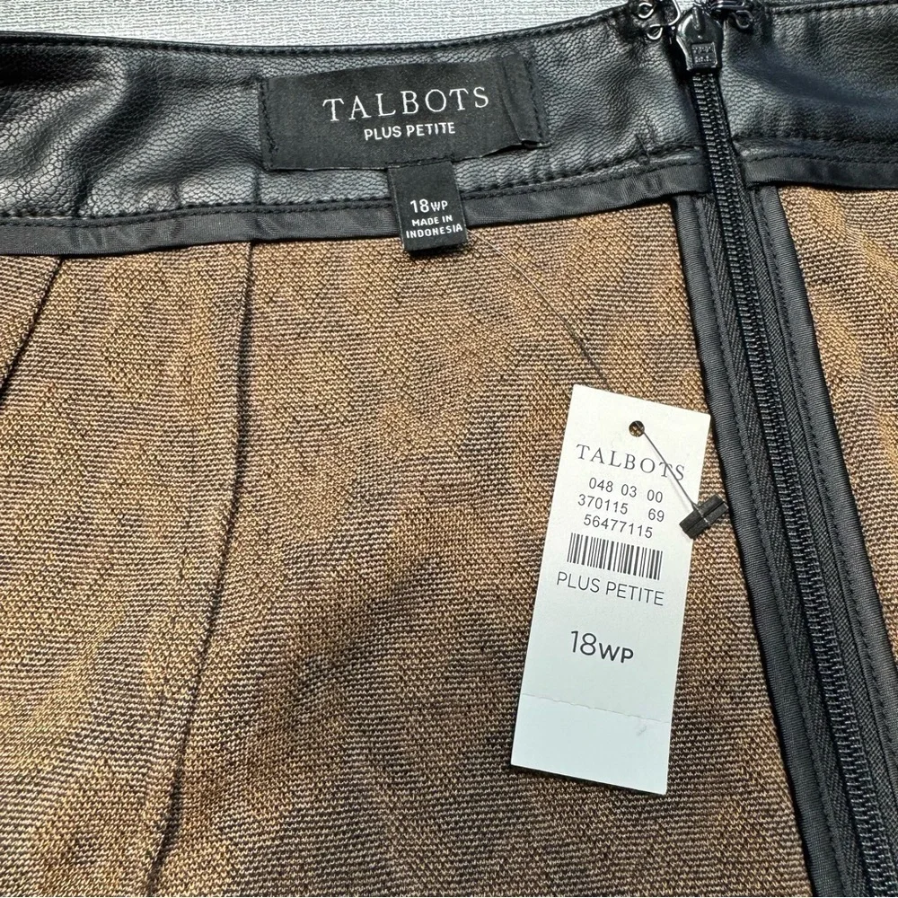 NWT New Talbots Jacquard Pencil Fall Leopard Skirt Size 18WP